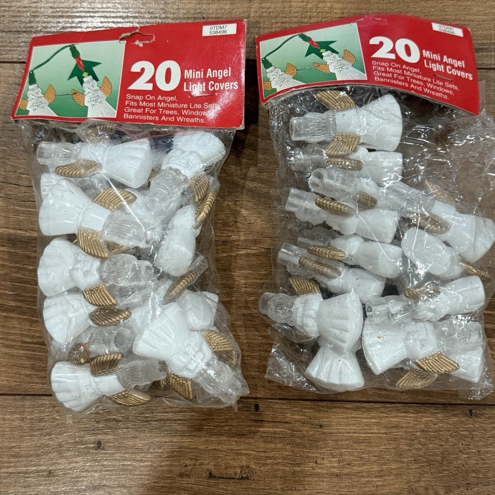 Christmas Angel Blowmold String Light Covers 40 Vintage NOS Cover Lot